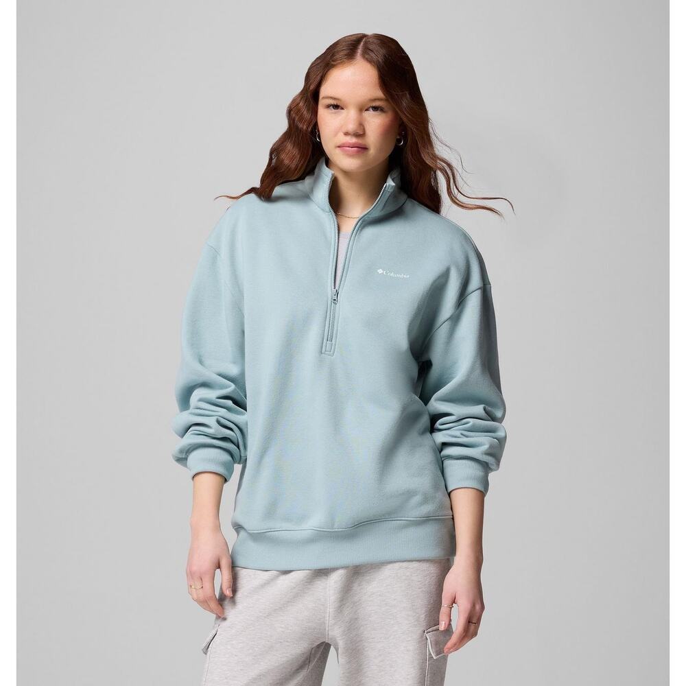 COLUMBIA Women's Aldermore Half Zip Fleece Pullover Crushed Blue XL